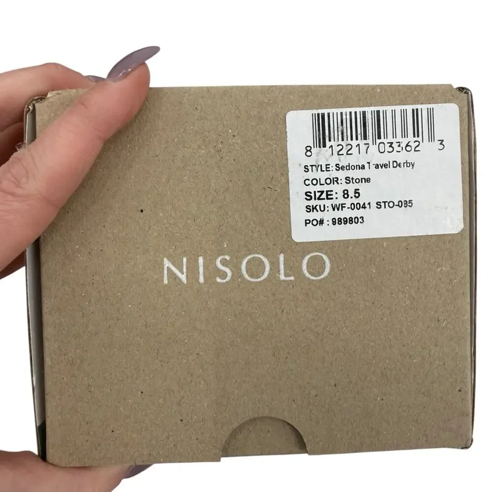 Nisolo Sedona Lightweight Derby Stone Suede Oxfords Women’s Shoes Leather 8.5 - Picture 9 of 10